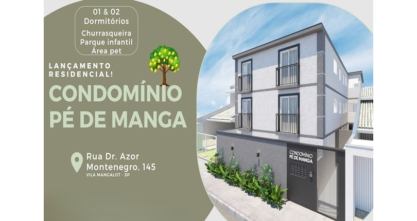 Apartamento novo à venda no Bairro da Vila Mangalot na Rua Doutor Azor Montenegro 145