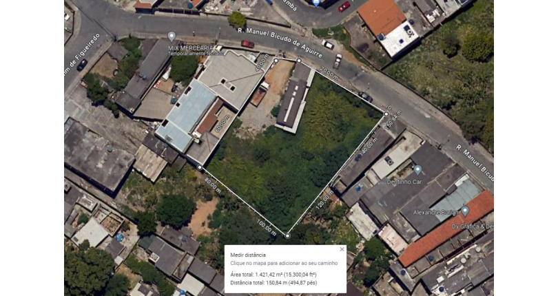 Terreno à venda no Bairro da Vila Jaguari na Rua Manuel Bicudo de Aguirre