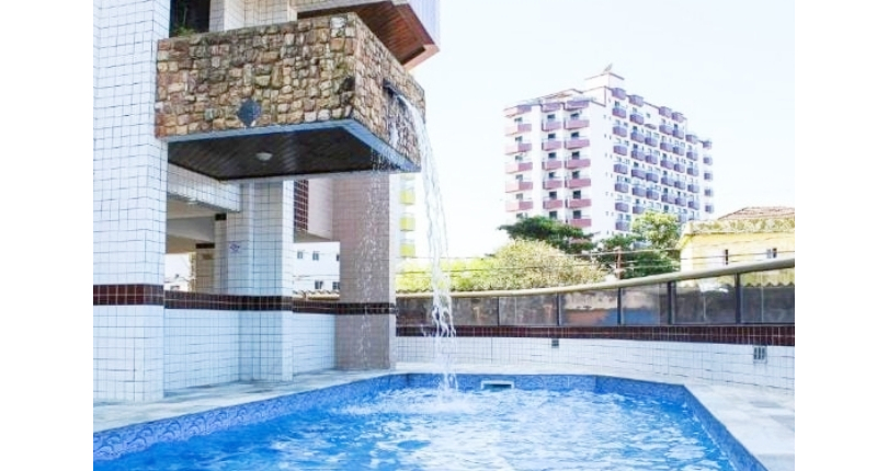 Belo Apartamento à venda na Praia Grande no Bairro Nova Mirim na Rua Primeiro de Maio 34, no Condomínio Joao Maria Orisaka